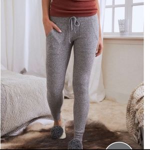 Aerie Ribbed Sleep Legging; Charcoal Heather; Size M